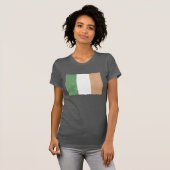 T-shirt Drapeau irlandais vintage féminin (Devant entier)