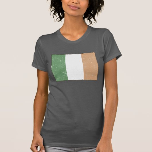 T-shirt Drapeau irlandais vintage féminin (Devant)