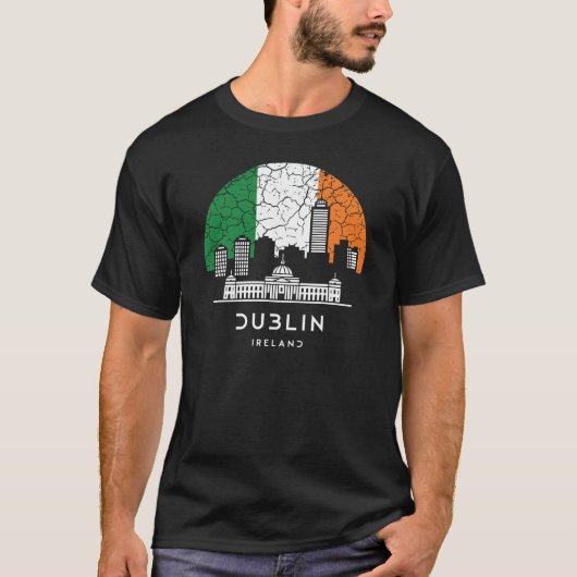 T-shirt Drapeau Irlande de Dublin (Devant)