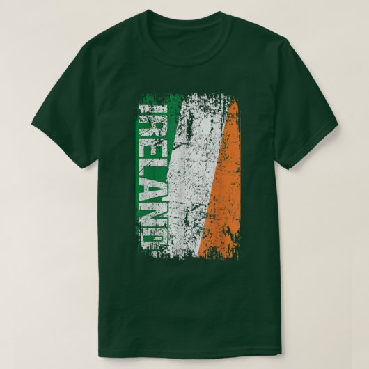 T-shirt Drapeau IRLANDE Vintage Rétro irlandais  (Design devant)