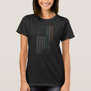 T-shirt Drapeau irlando-américain Nœud celtique Fête de Pa
