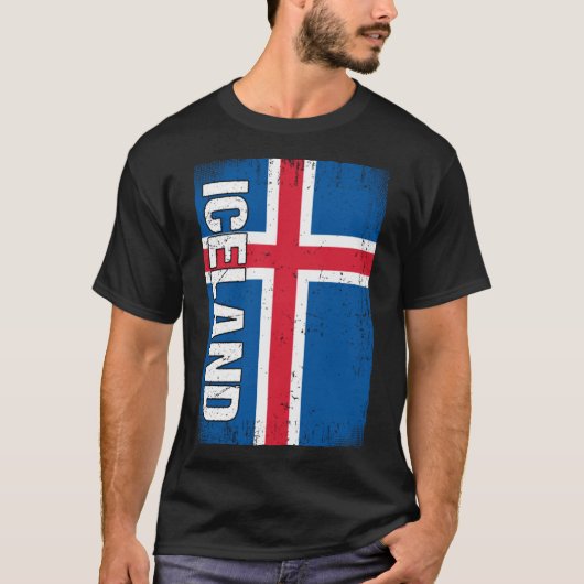 T-shirt Drapeau islandais Islande (Devant)