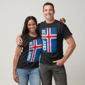 T-shirt Drapeau islandais Islande (Unisexe)