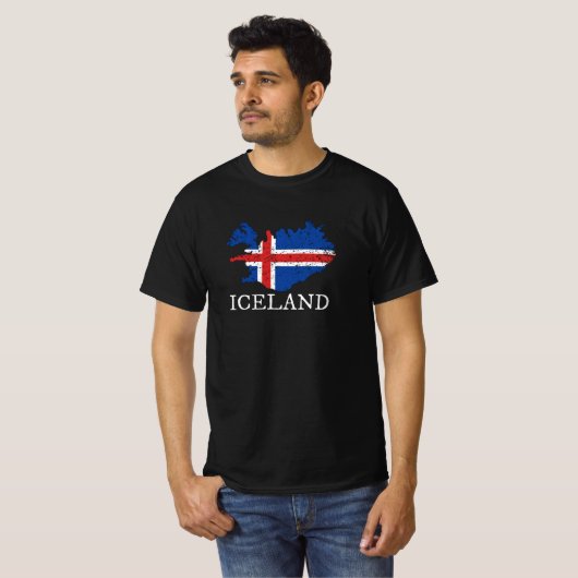 T-shirt Drapeau Islande (Devant entier)