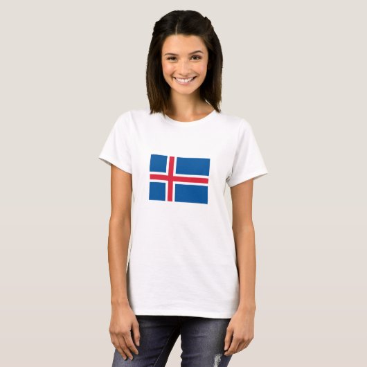 T-shirt Drapeau Islande (Devant entier)