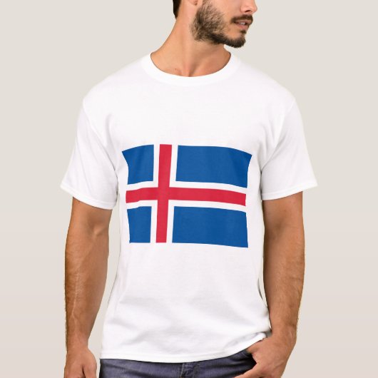 T-shirt Drapeau Islande (Devant)