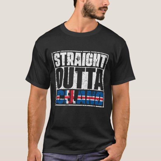 T-shirt Drapeau Islande en périphérie droite (Devant)