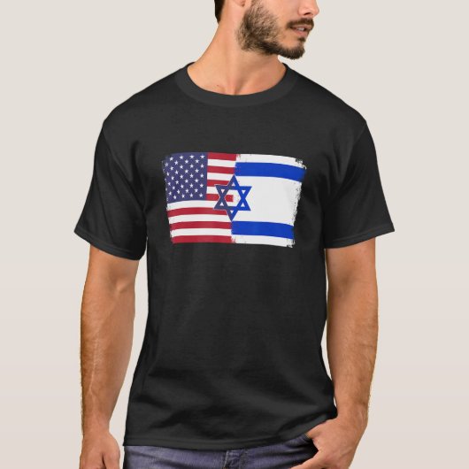 T-shirt Drapeau Israël USA (Devant)