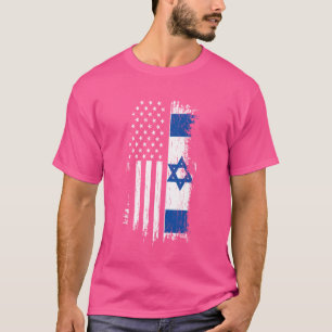 T-shirt Drapeau israélo-américain - Fierté Israël USA