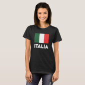 T-shirt Drapeau Italia Vert Blanc Rouge (Devant entier)