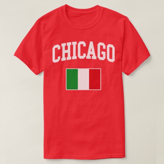 T-shirt Drapeau Italiano Italiano de Chicago Italie (Design devant)