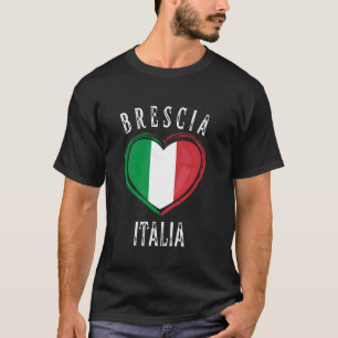 T-shirt Drapeau Italie Cœur Ville Brescia