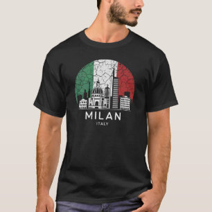 T-shirt Drapeau Italie de Milan