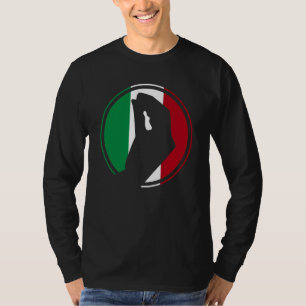 T-shirt Drapeau Italie Racines Italiennes Humour Geste de