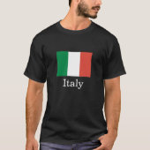 T-shirt Drapeau Italie, texte blanc, (Devant)