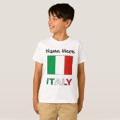 T-shirt Drapeau italien avec votre nom (Devant entier)