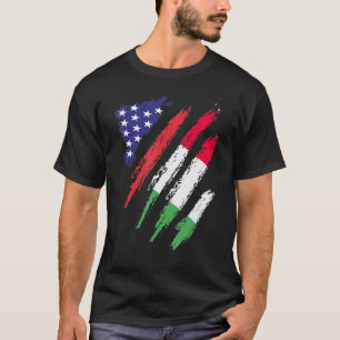 T-shirt Drapeau italien cultivé en Amérique USA Patriot He