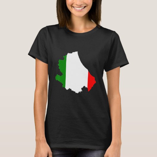 T-shirt Drapeau italien dans les Abruzzes contour Italie (Devant)