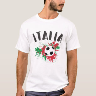 T-shirt Drapeau italien de balle de football