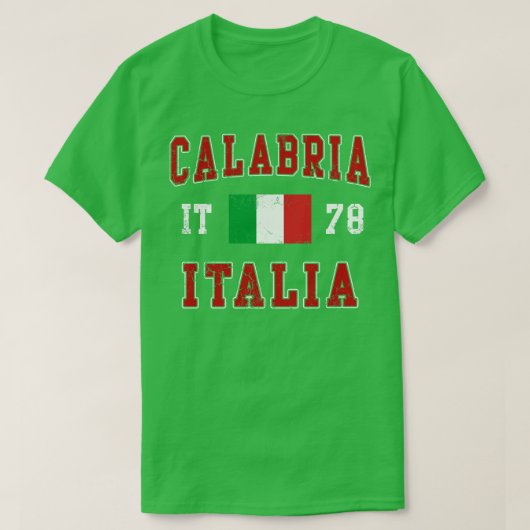 T-shirt Drapeau italien de Calabre Italie (Design devant)