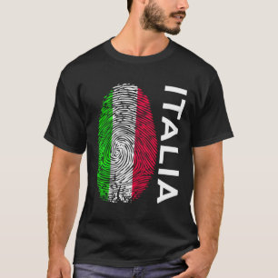 T-shirt Drapeau italien Design d'empreintes digitales Ital