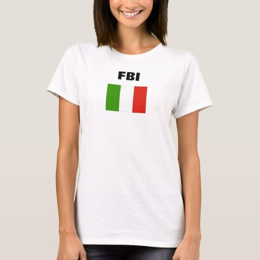 T-SHIRT DRAPEAU ITALIEN, FBI (Devant)