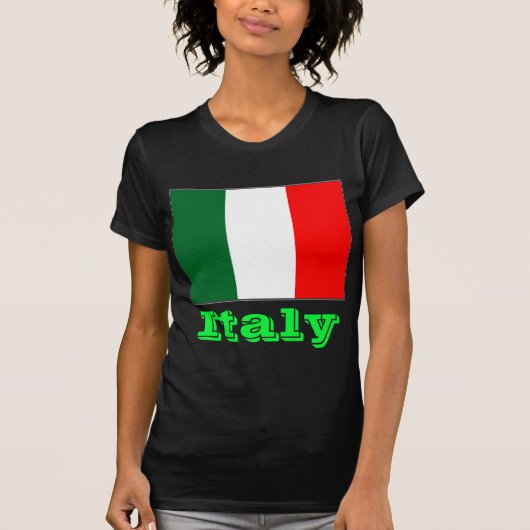 T-shirt Drapeau italien féminin (Devant)