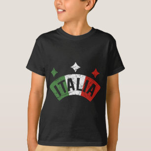 T-shirt Drapeau italien féminin Italie en détresse Italie