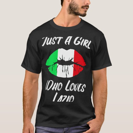 T-shirt Drapeau italien Lazio Lips and Mouth Love (Devant)