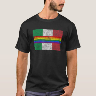 T-SHIRT DRAPEAU ITALIEN LGBTQ GAY PRIDE RAINBOW BANNER T S