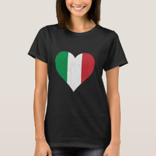 T-shirt Drapeau italien Patrimoine Racines italiennes Cœur