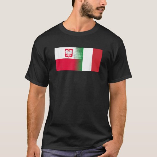 T-shirt Drapeau italien polonais moitié polonais moitié it (Devant)