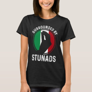 T-shirt Drapeau italien racines italiennes disant entouré