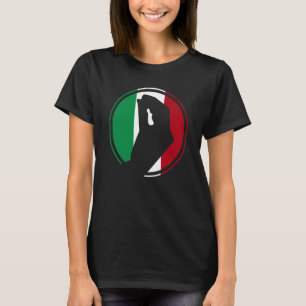 T-shirt Drapeau italien Racines italiennes Humour Geste d
