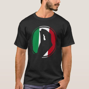 T-shirt Drapeau italien racines italiennes humour geste de