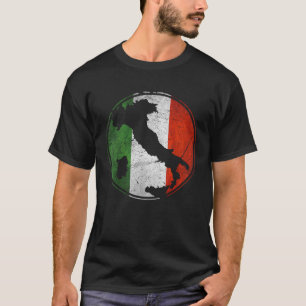 T-shirt Drapeau Italien Rétro Italie Carte Italia Vintage