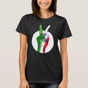 T-shirt Drapeau italien signe de paix Victoire
