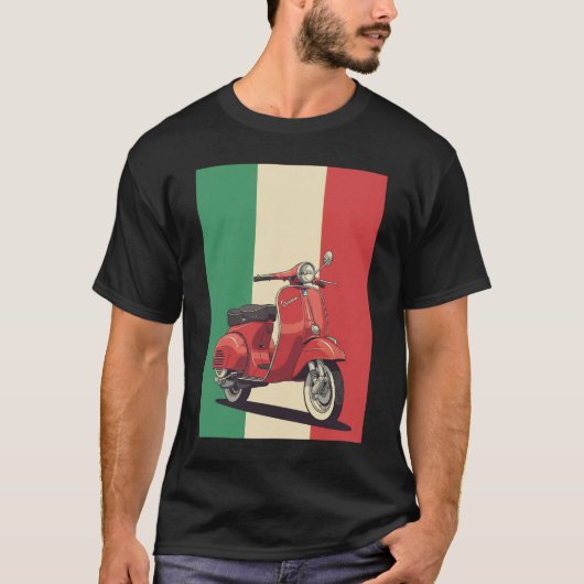 T-shirt Drapeau italien Vespa (Devant)