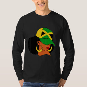 T-shirt Drapeau jamaïcain afro-patriotique Jamaïque filles