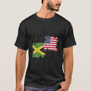 T-shirt Drapeau jamaïcain américain États-Unis Jamaïcain