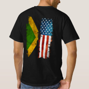 T-shirt Drapeau jamaïcain américain Jamaïque États-Unis