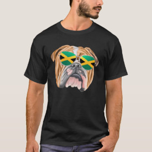 T-shirt Drapeau jamaïcain Chien Chien Chien de Jamaïque Po
