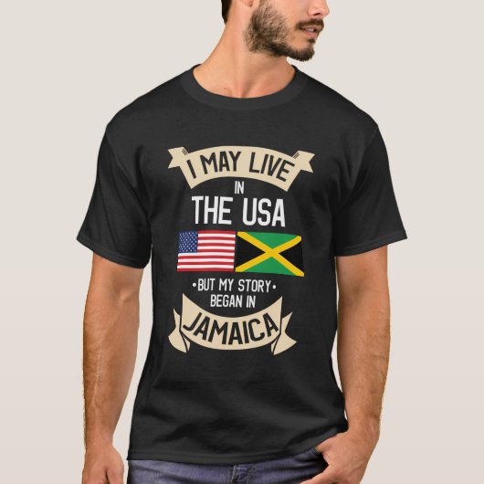 T-shirt Drapeau jamaïcain États-Unis Jamaïcain Roots Cadea (Devant)