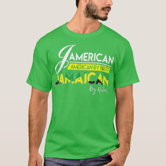 T-shirt Drapeau Jamaïcain Jamaïcain Américain Jamaïque
