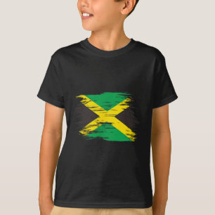 T-shirt Drapeau jamaïcain Jamaïque Souvenir Amour Voyage V