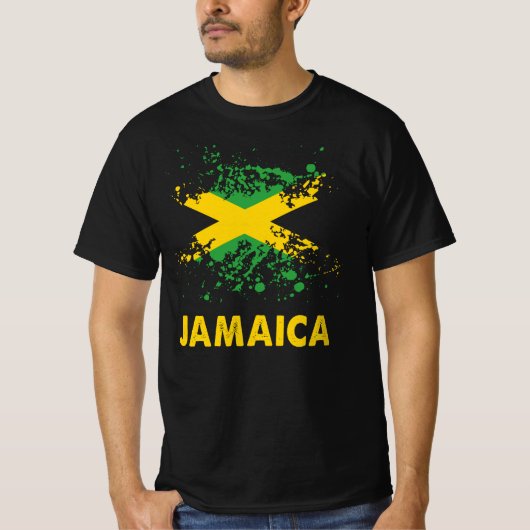 T-shirt Drapeau jamaïcain Retro (Devant)
