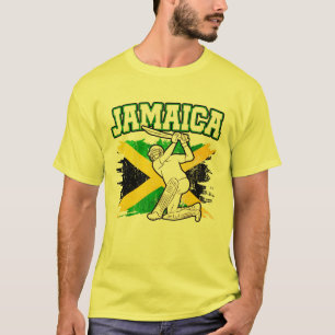 T-shirt Drapeau jamaïcain vintage cricket