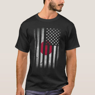 T-shirt Drapeau japonais américain Japon Amérique États-Un