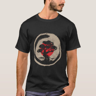 T-shirt Drapeau japonais Bonsai Tree Zen Bonsai