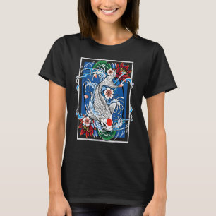 T-shirt Drapeau Japonais Poisson Koi Fleur de Cerisier Est